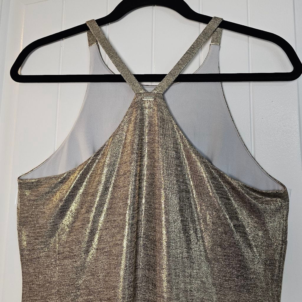 WHBM med shimmery gold midi sheath dress - Picture 7 of 10